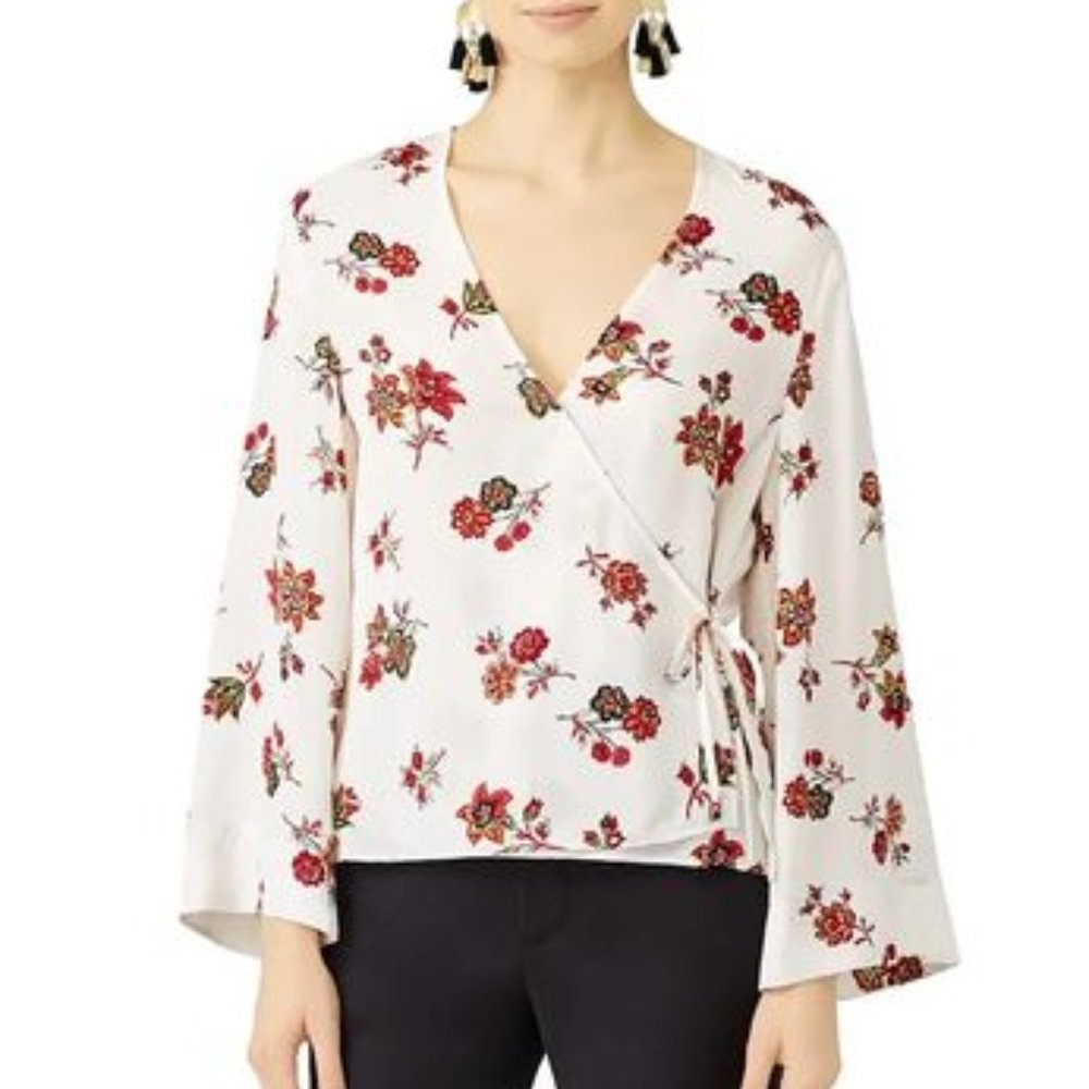 ALC Ray Silk Wrap Blouse Sz S
